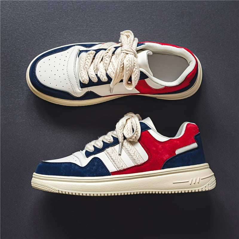 Men's Block Lightweight Skate Shoes Casual Lace Up Sneakers