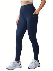 3 Pack Plus Size High Rise Sports Leggings Set with Phone Pockets