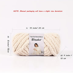 Chenille Chunky Yarn DIY Knitting Blanket Cushion Sofa Home Decor 250g