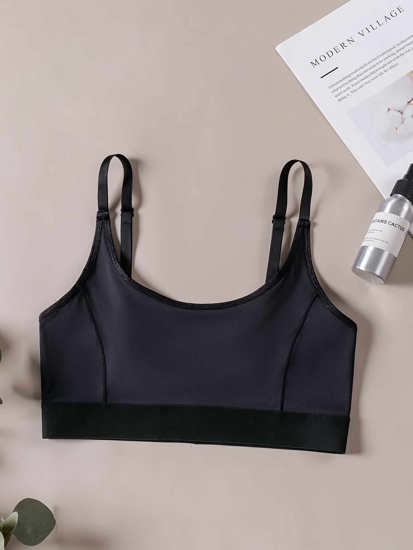 Contrast Binding Sports Bra Yoga Running Bra