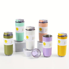500ml Stainless Steel Student Cup Lightweight Insulated Coffee Cup Gift