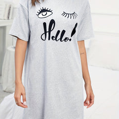 Soft & Comfy Short Sleeve Lounge Dress for Women
