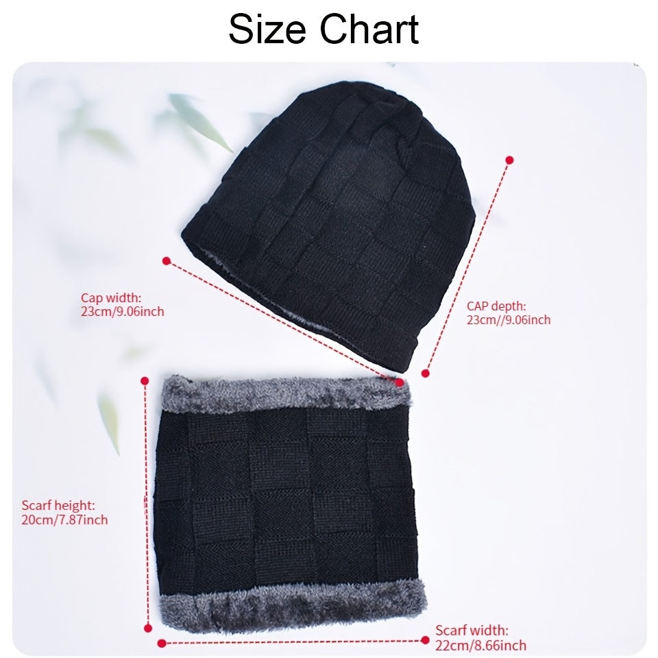 3pcs Winter Fishing Hat Neck Gaiter Gloves Set Warm Hat Outdoor Sports