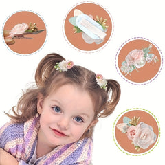 3pcs Girls Pearl Flower Hair Clips Kids Hair Accessories