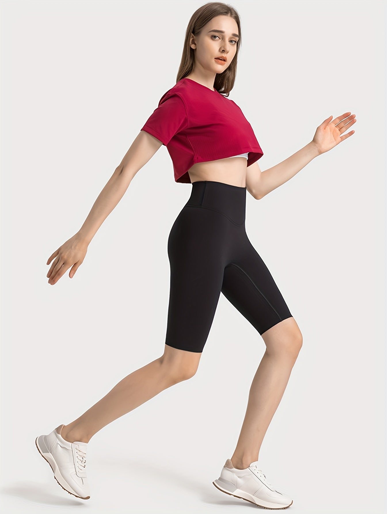 High Waist Yoga Short Tummy Control Butt Lifting Seamless Sporty Short