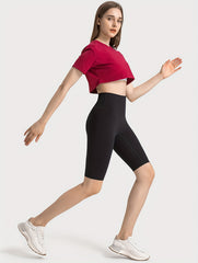 High Waist Yoga Short Tummy Control Butt Lifting Seamless Sporty Short