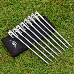 8pcs High Strength Stainless Steel Ground Nails for Camping Tent