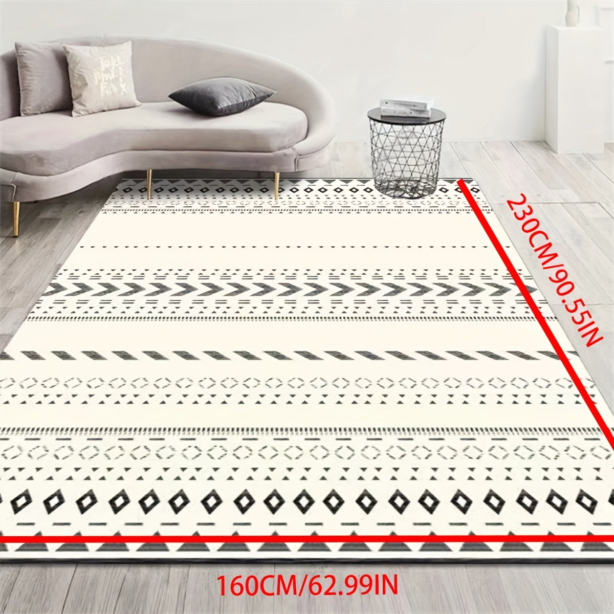 Moroccan Area Rug Soft & Anti Fatigue Machine Washable