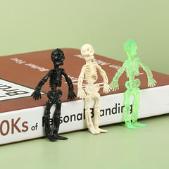 5Pcs Mini Skull Doll PVC Skeleton Zombie Toy Halloween Decor