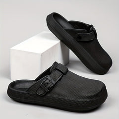 Men's Adjustable Buckle Clogs Non Slip Casual Slippers