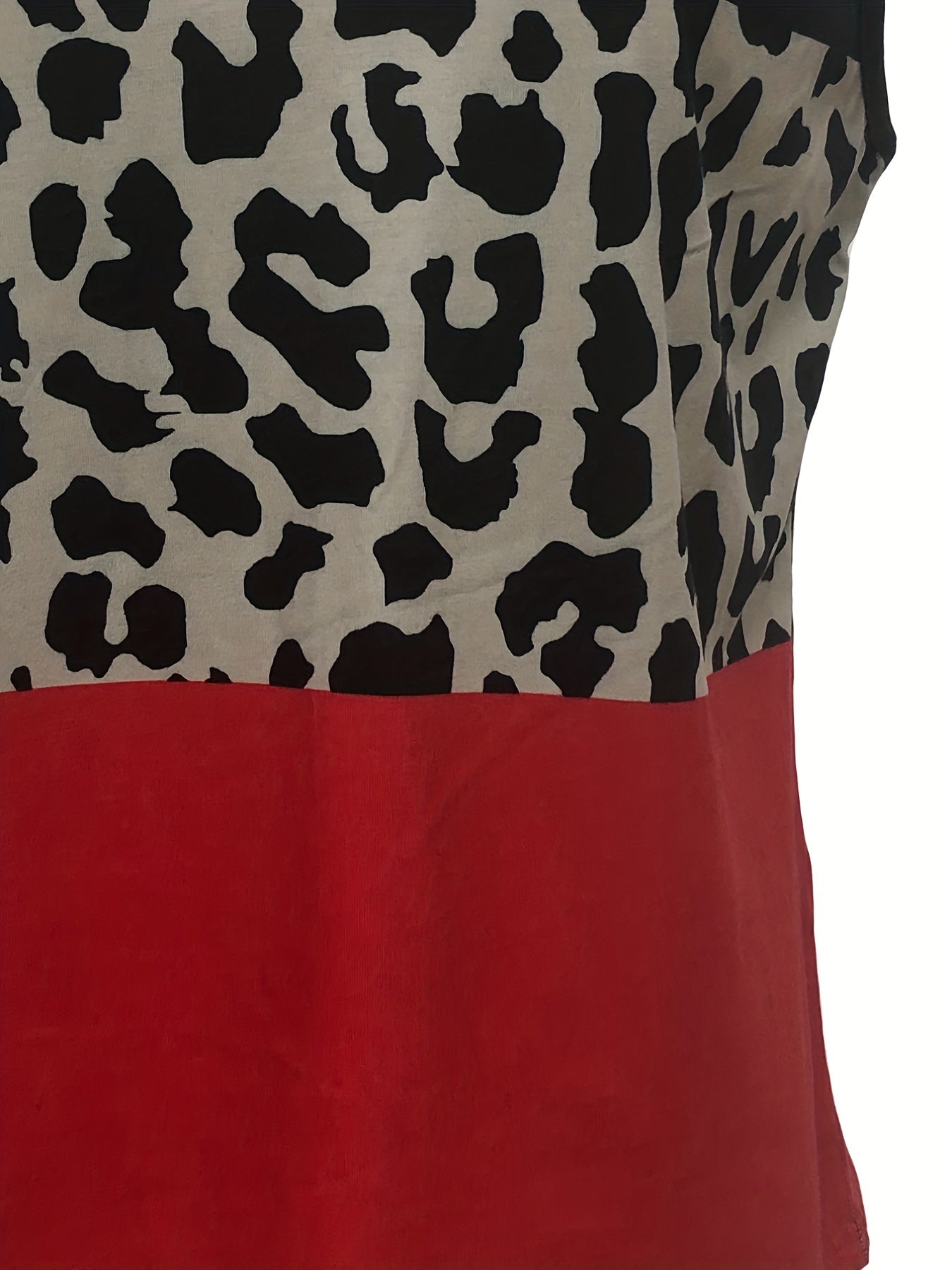 Leopard Print Tank Top, Criss Cross V Neck