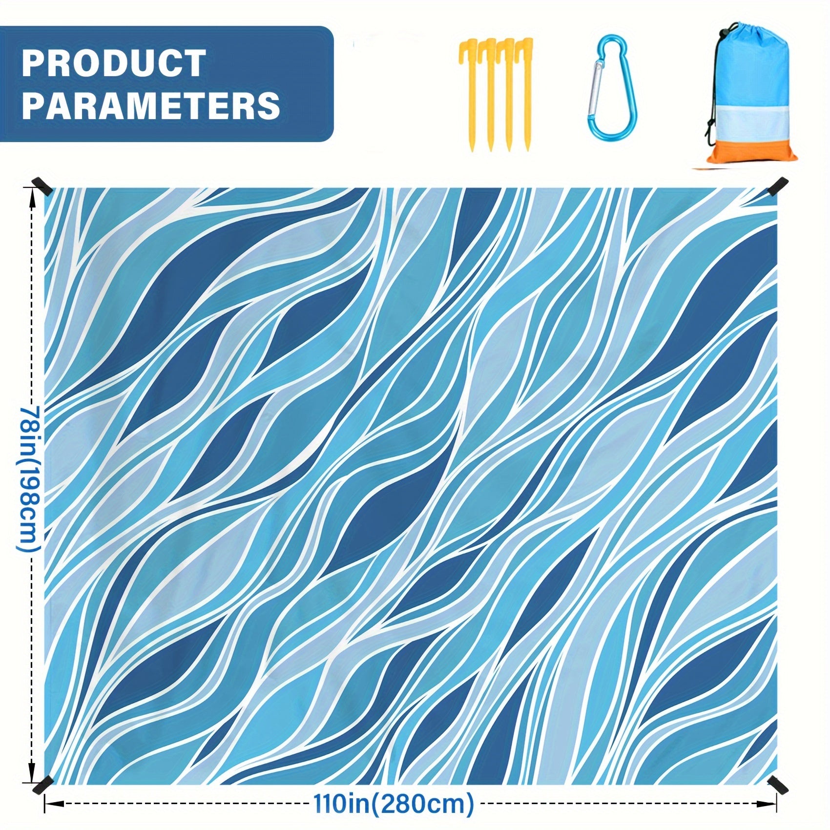 Large Waterproof Beach Blanket for Outdoor Travel Camping Picnic