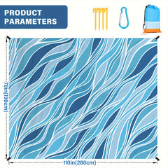 Large Waterproof Beach Blanket for Outdoor Travel Camping Picnic