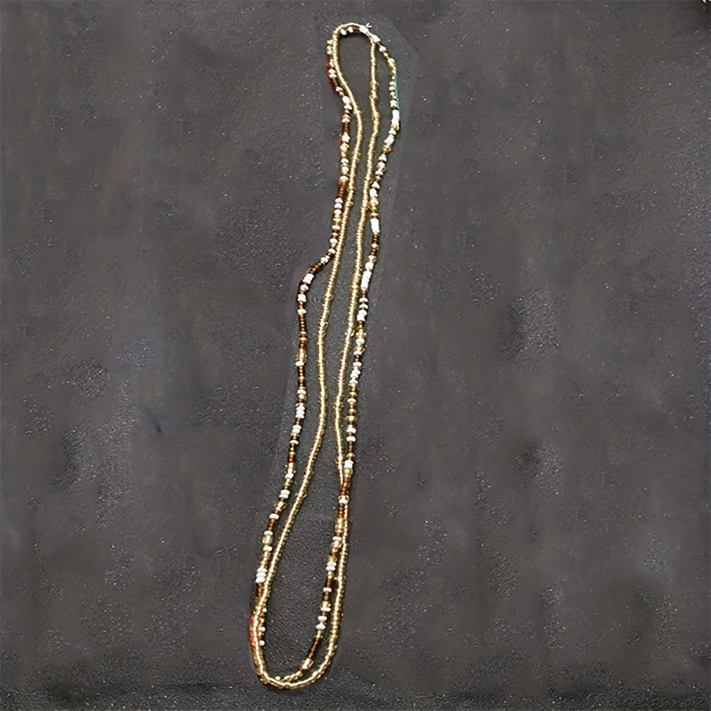 Boho Beaded Waist Chain Vintage Belly Chain for Women