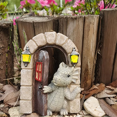 Dragon Garden Ornament Resin Craft Statue Dragon Wall Statue Outdoors