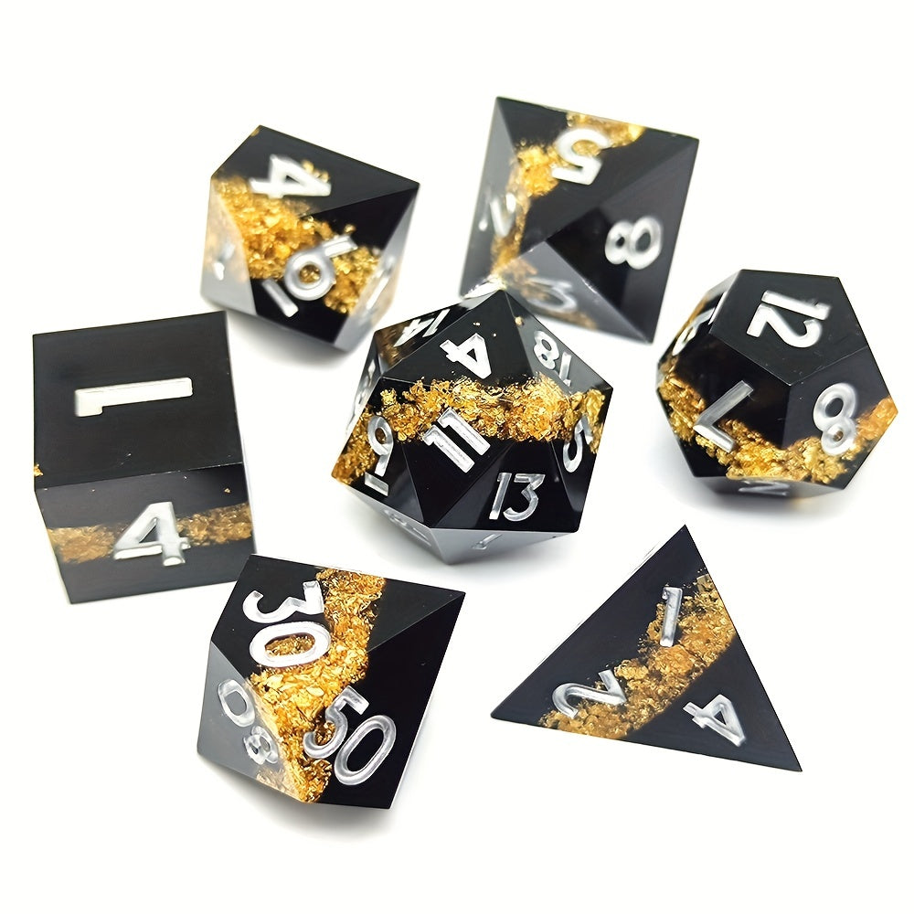 7 Piece Resin Dice Set for Table & Role Playing Games