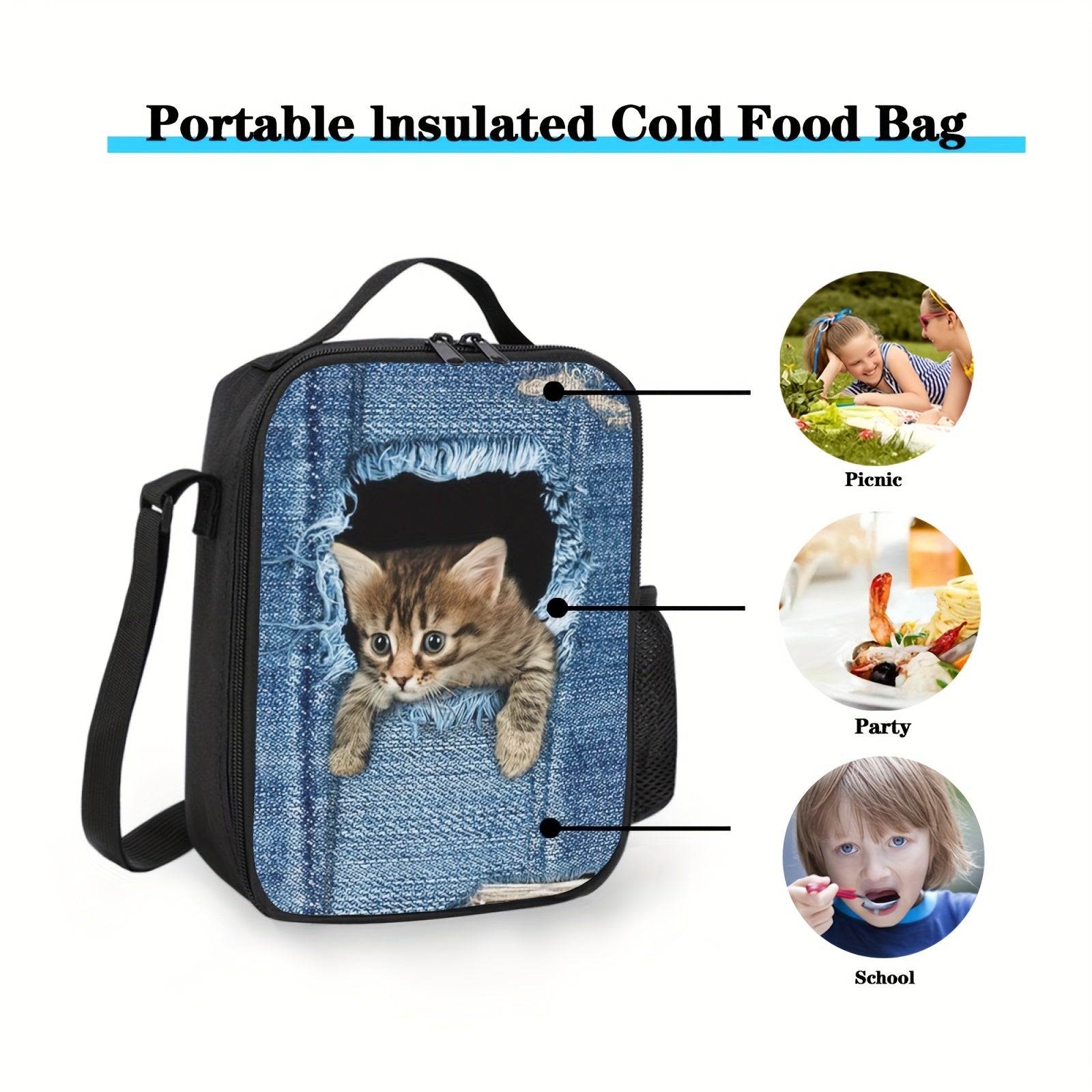 3D Animal Insulated Lunch Box for Girls Waterproof Reusable