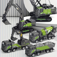 Alloy Engineering Truck Excavator Model Crane Stirring Truck Inertial Toy Car