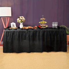 Disposable Waterproof Tablecloth and Skirt Set for Parties