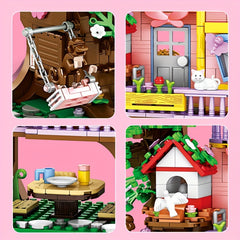 Tree House Bricks Model Set 840pcs DIY Forest House Building Blocks Toy