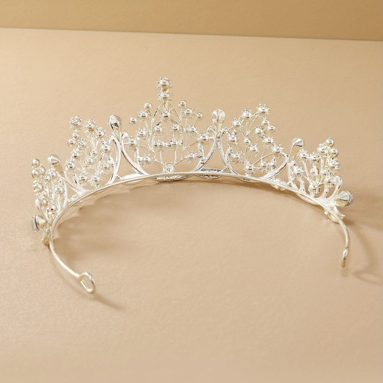 Silvery Crystal Headband Rhinestone Crown Princess Tiara Hair Accessory