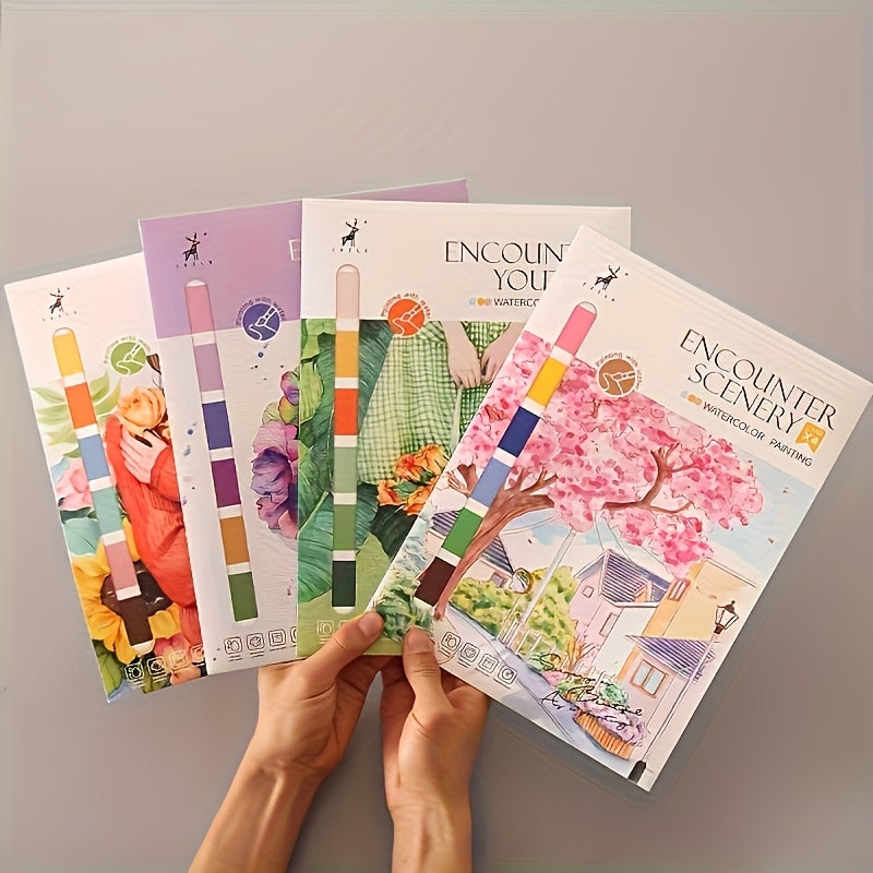 Creative Drawing Book Coloring Book and Landscape & Floral Artistic Painting Pap