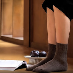 4 Pairs Women's Thickened Warm Fleece Cotton Socks