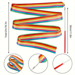 12pcs Dance Ribbons Gymnastics Ribbon Streamers for Talent Shows