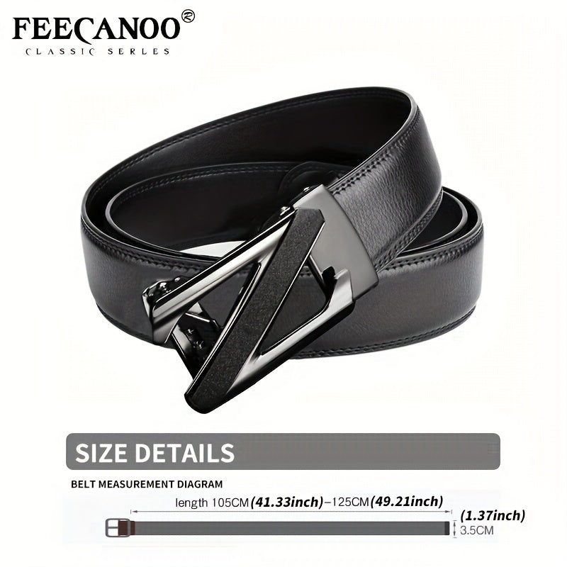 Men's Letter Leather Business Casual Pants Belt