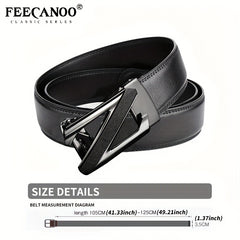 Men's Letter Leather Business Casual Pants Belt