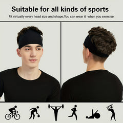 6pcs Sports Hair Bands Men's Yoga Headband Sweat Absorbing Band