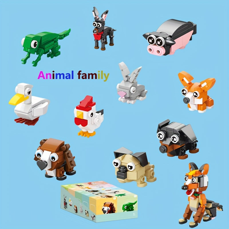 30pcs Animal Building Blocks Set Insects Bird Small Animal Assembly Model