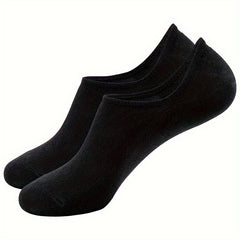 Thin Breathable Casual Socks Anti-slip No Show High Socks with Heel Gripper