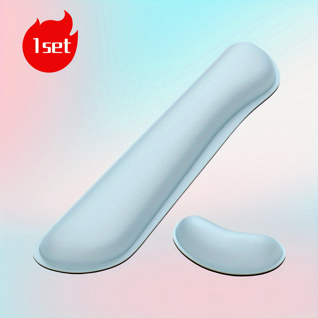 Keyboard & Mouse Wrist Rest Set Memory Foam Support Easy Typing & Pain Relief