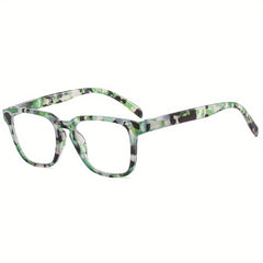 Camouflage Square Frame Reading Glasses Casual Eyeglasses