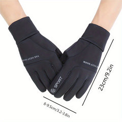 Winter Warm Gloves Velvet Thickened Windproof Waterproof Sports Gloves