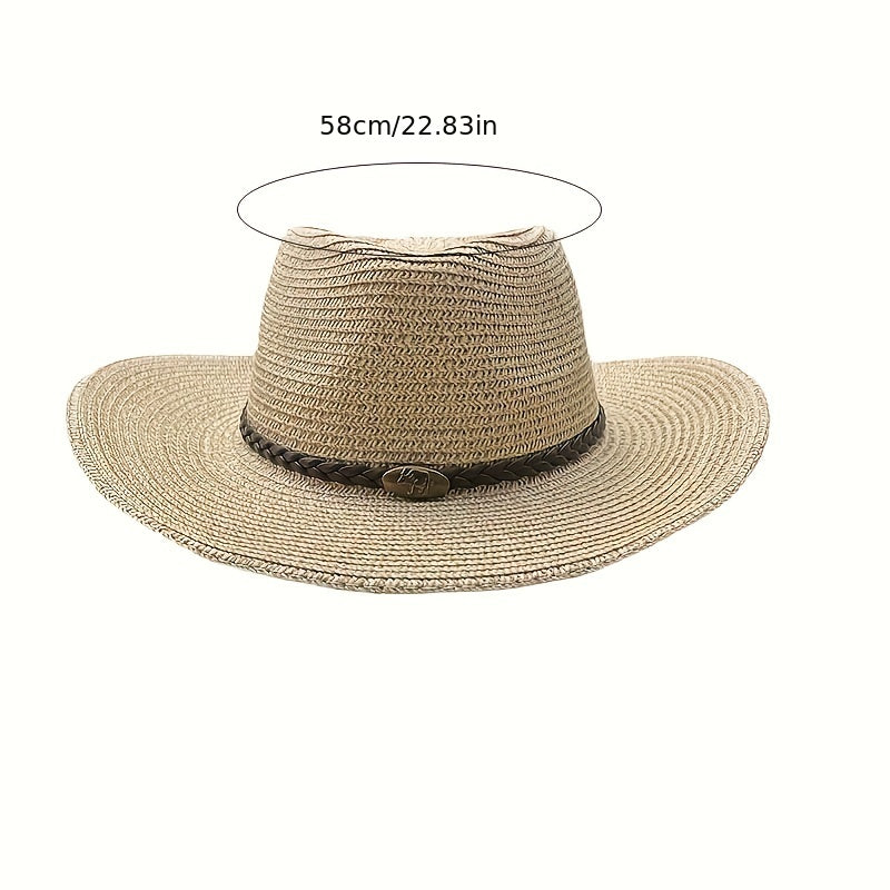Big Brim Straw Hat Summer Sun Protection Cowboy Hat