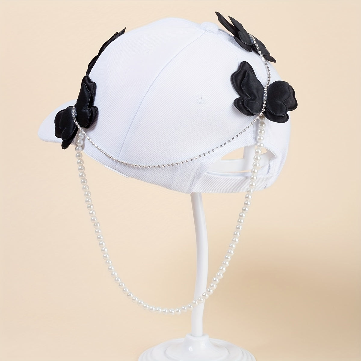 Butterfly Chain Decor Baseball Cap & Sun Hat Adjustable