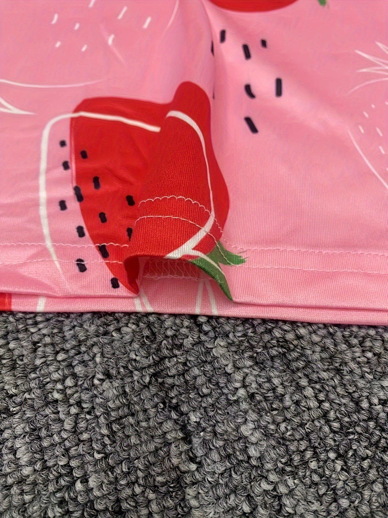 Women's Plus Strawberry Print Pajamas Set 3 Piece