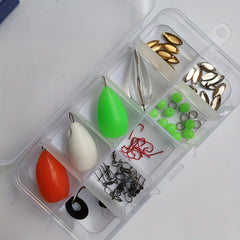 66pcs Fishing Tackle Set Spoons Swivels Long Distance Throw Aids