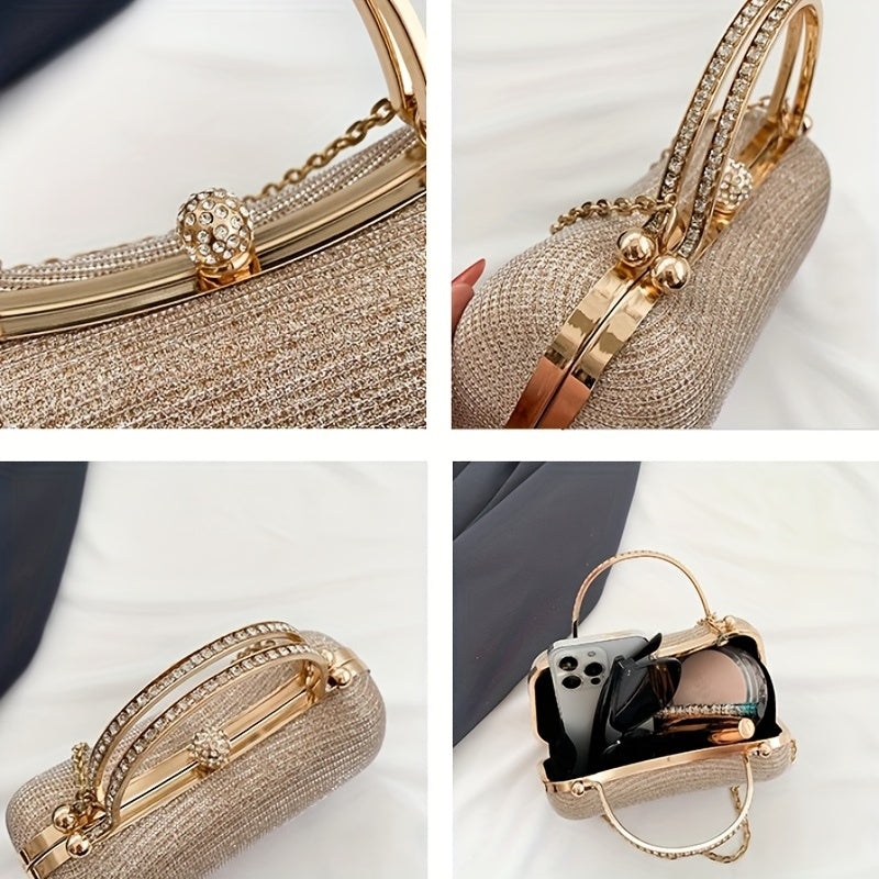 Glitter Evening Clutch Bag Formal Banquet Handbag Wedding Party Prom