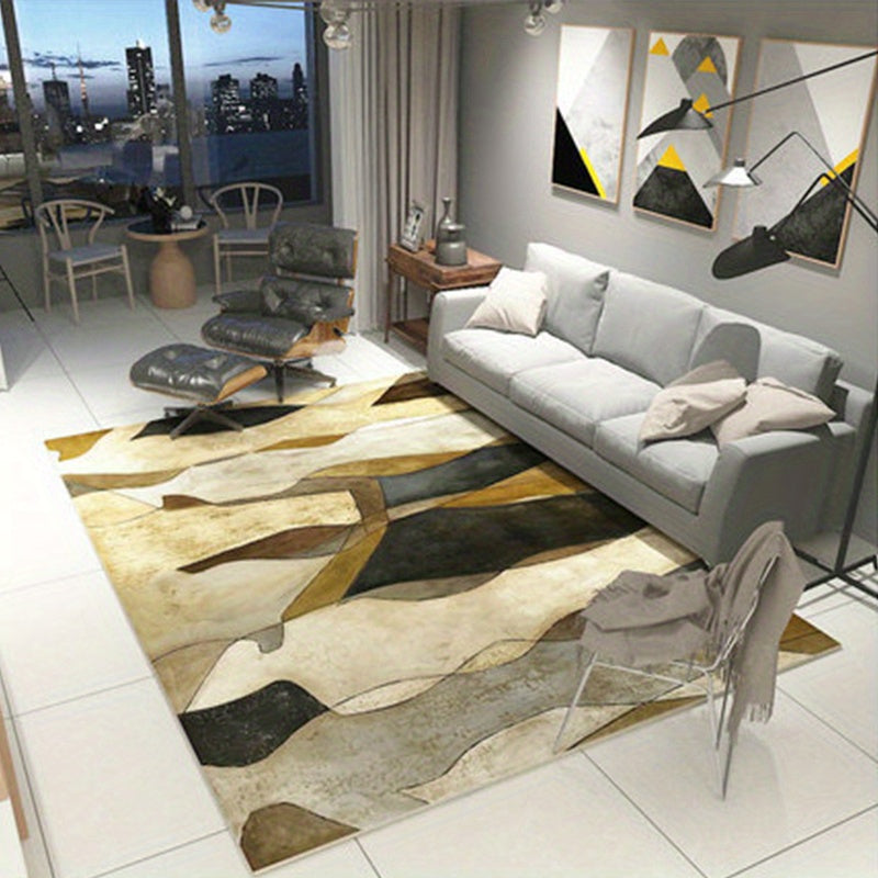 Modern Geometric Area Rug Morandi Non Shedding Floor Carpet Living Room
