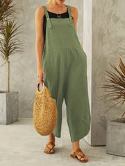 Wide Leg Bib Jumpsuit for Women Spring & Summer Clothing