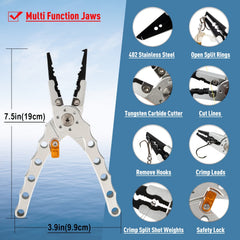 Multifunctional Fishing Pliers & Lip Gripper Aluminum Tools