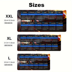 Mouse Pad Calendar Non-Slip Rubber Base Waterproof for Office