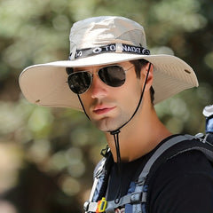 Men's Big Brim Sunscreen Hat Foldable for Outdoor Activities