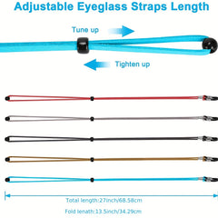 5pcs Leather Eyeglass Straps Anti Slip Retainers