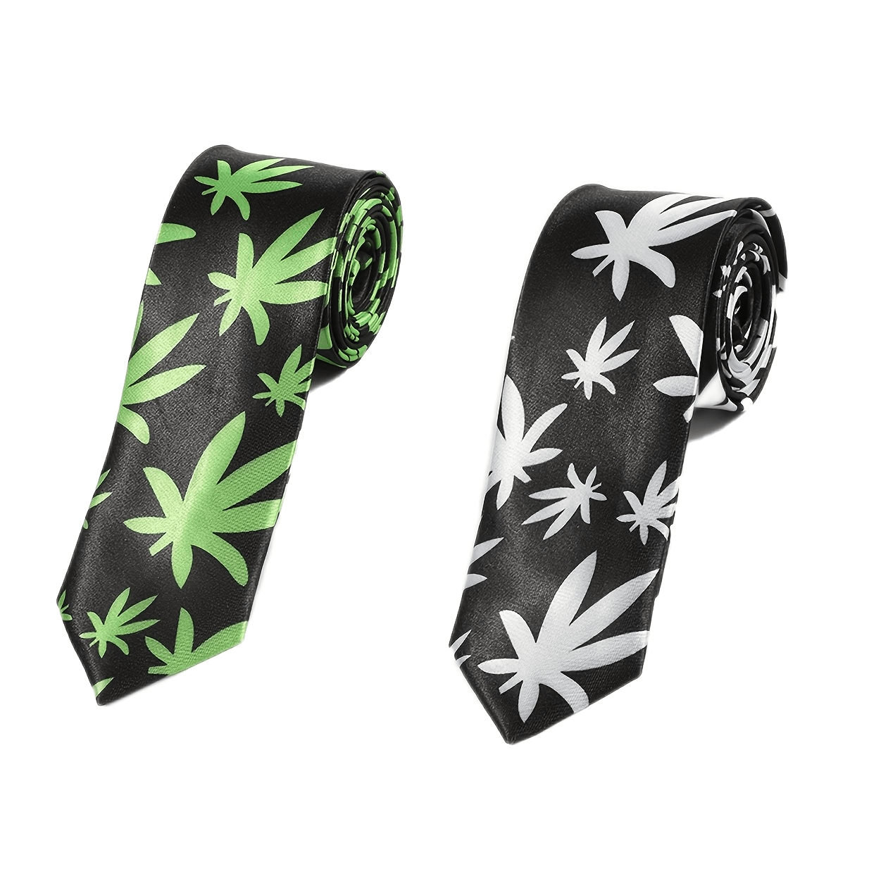 Men's Vacation Floating Leaf Silky Tie