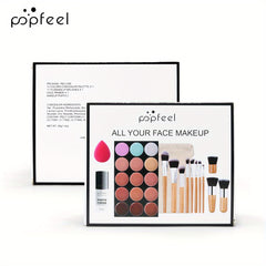 Face Makeup Set Primer Concealer Palette Powder Puff 11 Pcs Brushes
