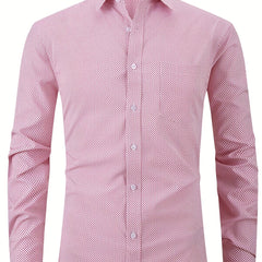 Men's Semi-Formal Dress Shirt with Chest Pocket
